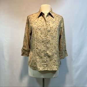 Croft & Barrow Ladies Blouse 3/4 Sleeve